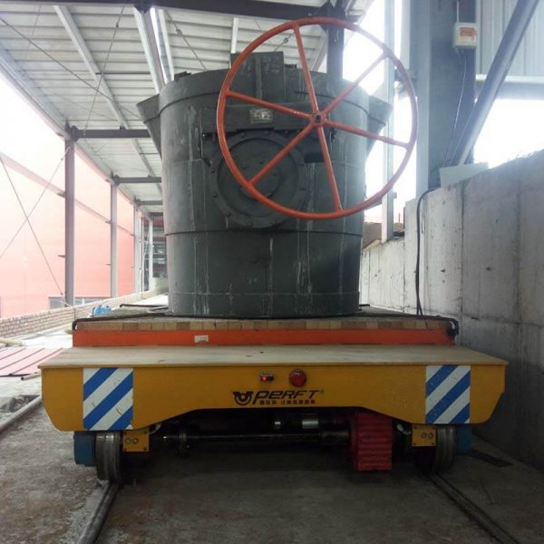 Rail guided ladle car120t for Shandong Foundry Metallurgical Company