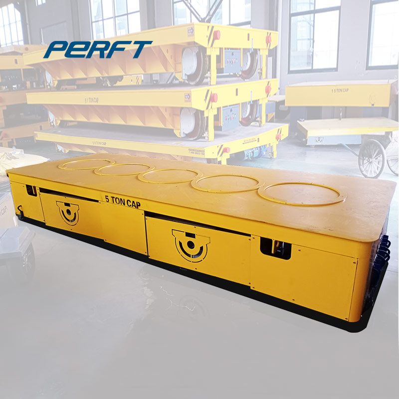Heavy Cargo Transportation Self-Propelled Rail Flat Transfer Cart Work with Crane