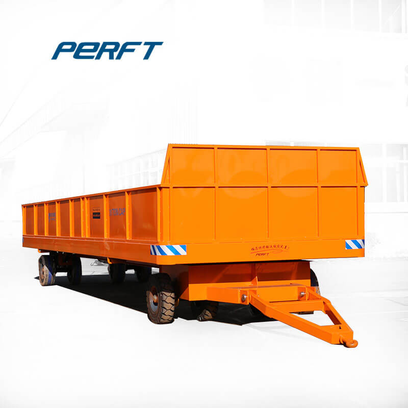 Battery Four Wheels Steering Transport Trailer for Cargo Carrier