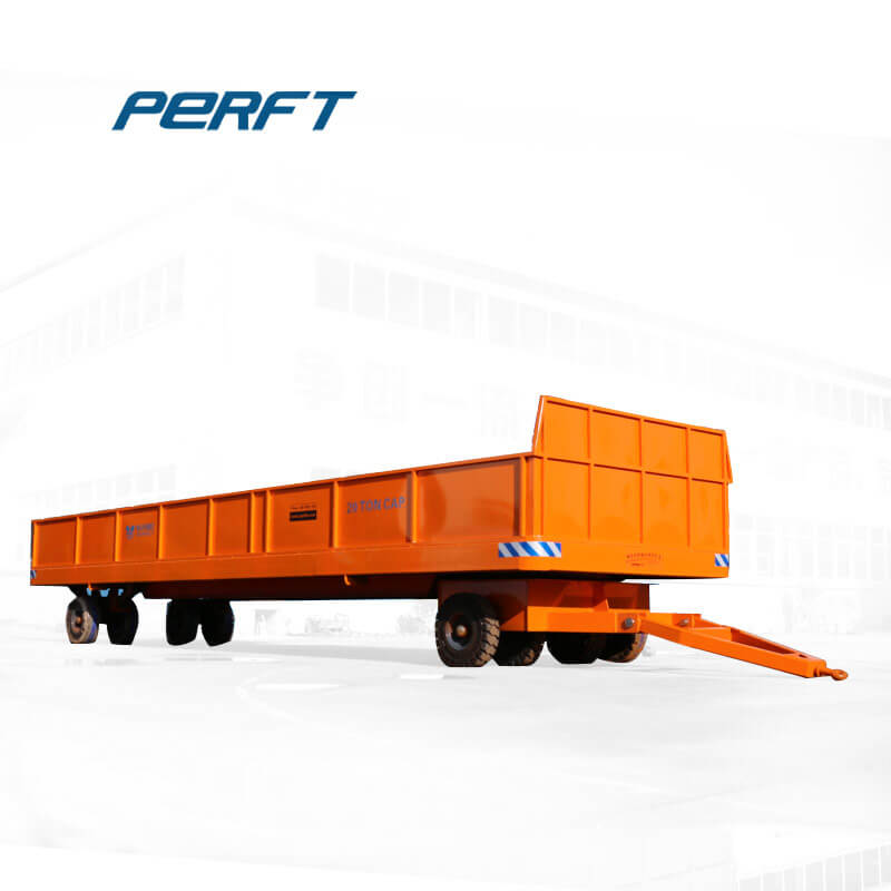 Battery Four Wheels Steering Transport Trailer for Cargo Carrier