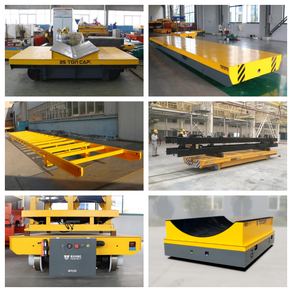 Battery electric rail transfer cart