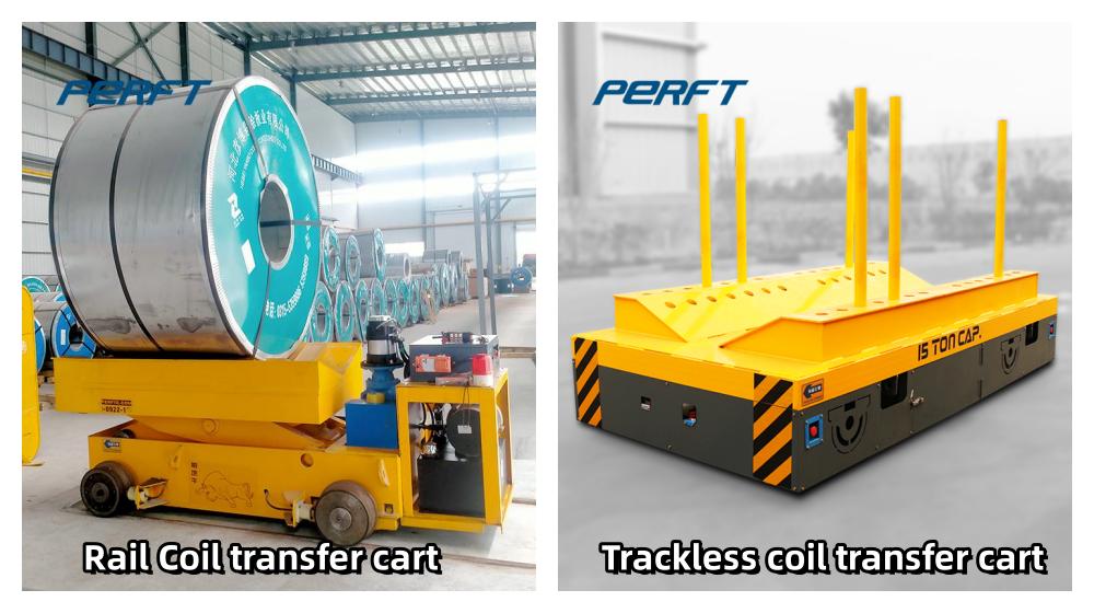 Battery power coil transfer carts
