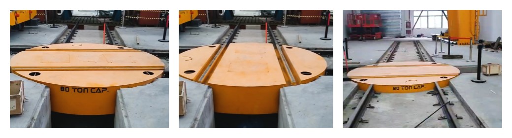 Install rail turntable cart