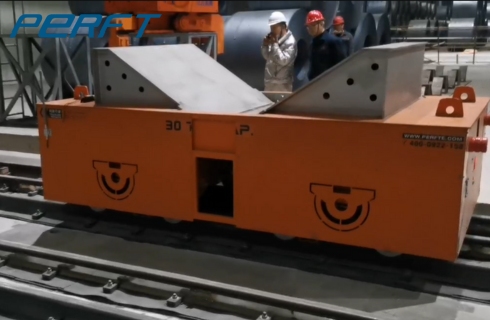 Rail power coil transfer cart