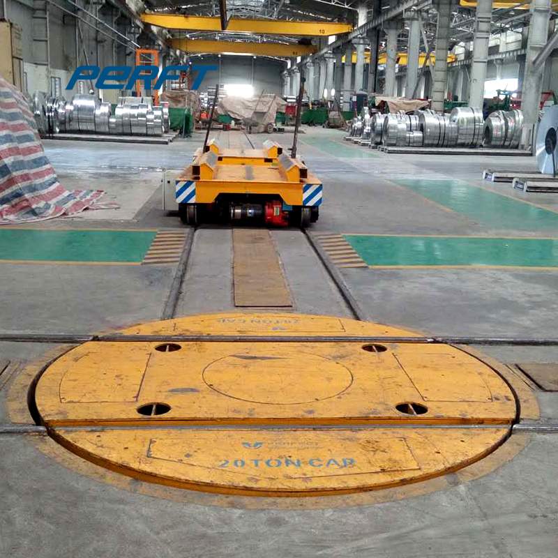 Turntable Rail Transfer Cart 30 Ton For Coil Handling